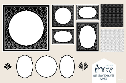 13 x Art Deco Invite templates