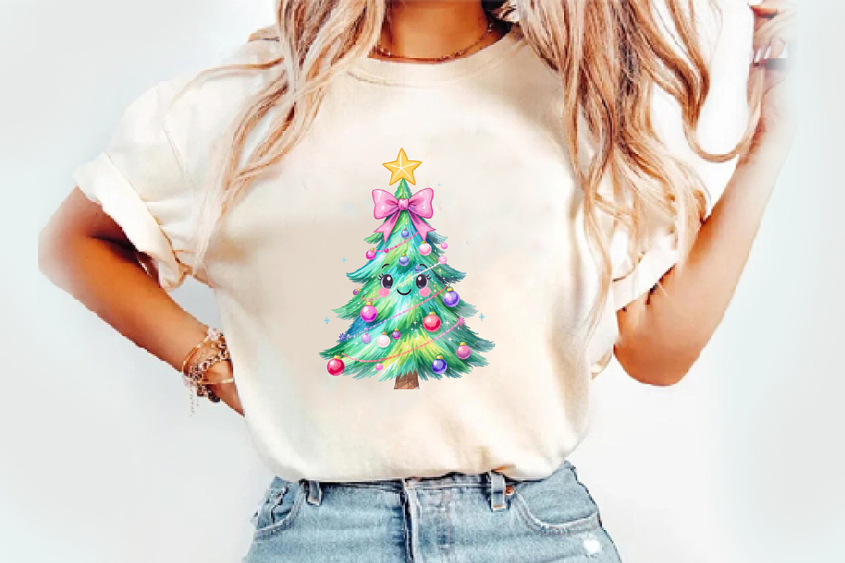 Colorful Glitter Coquette Christmas, an Illustration by Watercolor design (Photo 2 of 6)