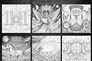 Starseed Angel Number Coloring Pages, a Brochure Template by LA Design (Thumbnail 2 of 10)