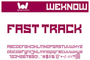 FAST TRACK FONT, a Sans Serif Font by weknow (Thumbnail 1 of 8)