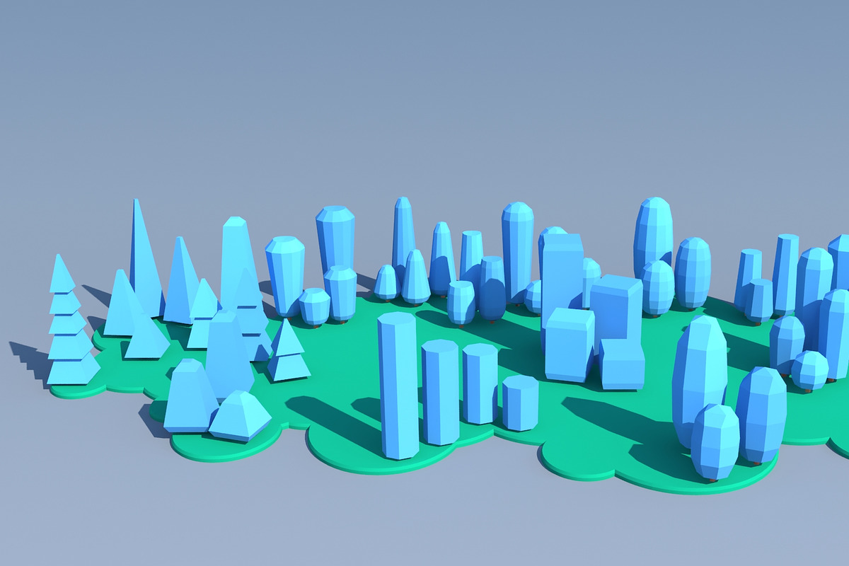 Trees and Bushes Pack - 02, an Environmental 3D Model by Saintpix (Photo 17 of 26)
