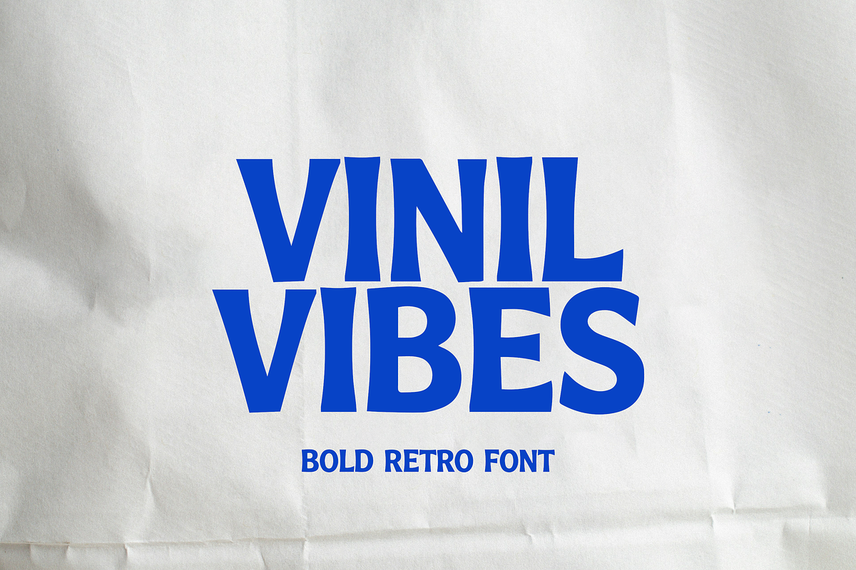 Vinil Vibes Bold Retro Display Font, a Sans Serif Font by gafaroff studio (Photo 1 of 5)