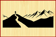 Mountain Landscape Silhouette Set, an Object Illustration by Designer_Momina (Thumbnail 8 of 9)