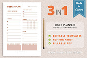 Weekly Planner Template, Canva, a Templates & Theme by Jaboor Magics (Thumbnail 1 of 4)