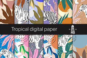 Tropical Digital Paper Pack