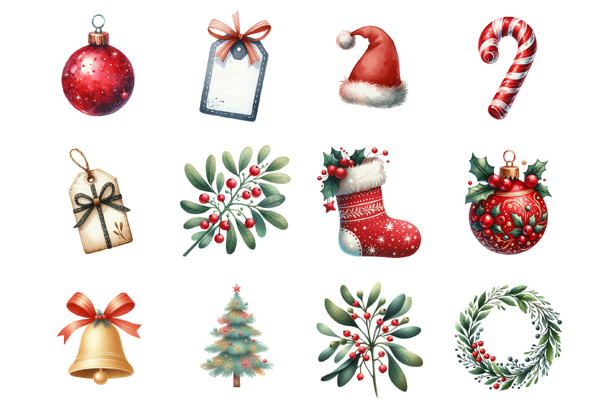 Brush Doodle Christmas Clipart, a Graphic by CitraGraphics (Photo 4 of 4)