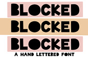 BLOCKED A Hand Lettered Font, a Font by Dansie Design (Thumbnail 1 of 6)