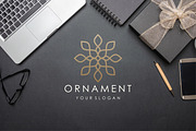 line art floral ornament - SVG file, a Branding & Logo Template by BARONSTD (Thumbnail 7 of 7)