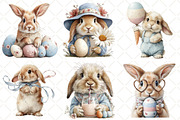 Whimsical Easter Bunny Clipart, an Illustration by Black Bird Studio (Thumbnail 3 of 6)