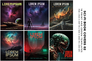 Sci-Fi Book Covers Templates 02, a Print Template by Digital Art Creations