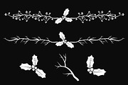 Chalkboard Holly Vectors & Paper, an Illustration by Amanda Ilkov (Thumbnail 4 of 5)