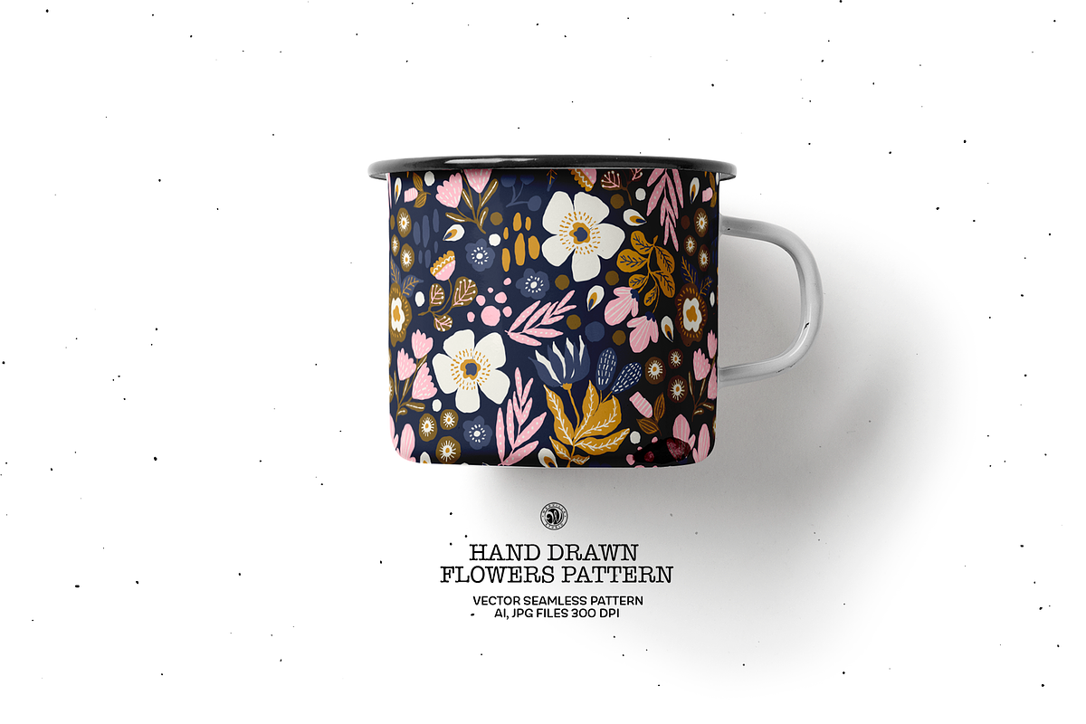 Hand Drawn Flowers Pattern 2, a Pattern Graphic by Webvilla Studio (Photo 6 of 6)