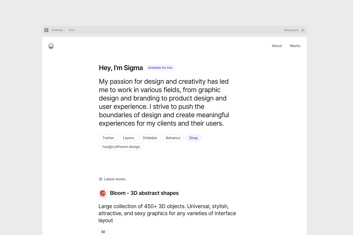Sigma, a Landing Page Template by Craftwork (Photo 1 of 7)