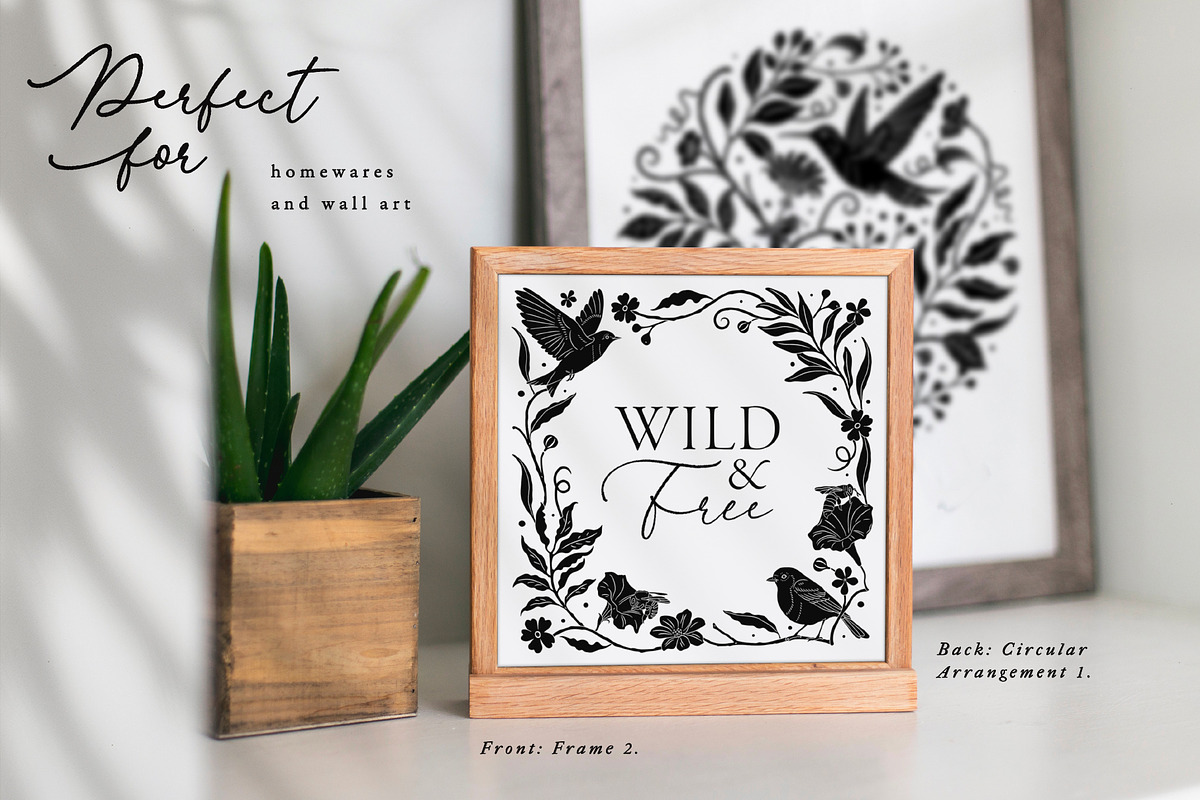 Shadow Garden Vector Collection, a Decorative Illustration by rouxsupplyco (Photo 8 of 17)