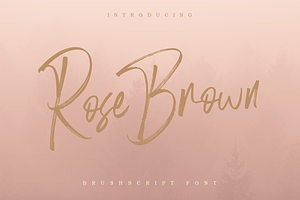 Rose Brown - Brush Script