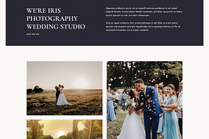 Iris Wedding Photography WP Theme