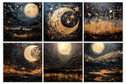 12 Golden Starry Night Backgrounds, a Background Graphic by PixelJungle (Thumbnail 4 of 4)