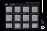 Procreate 3d Models (4K) Leg male, a Brush Add-On by Luuuka studio (Thumbnail 2 of 5)