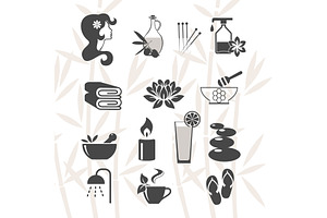 Set of vector spa icons, an Outline Icon by RODINA