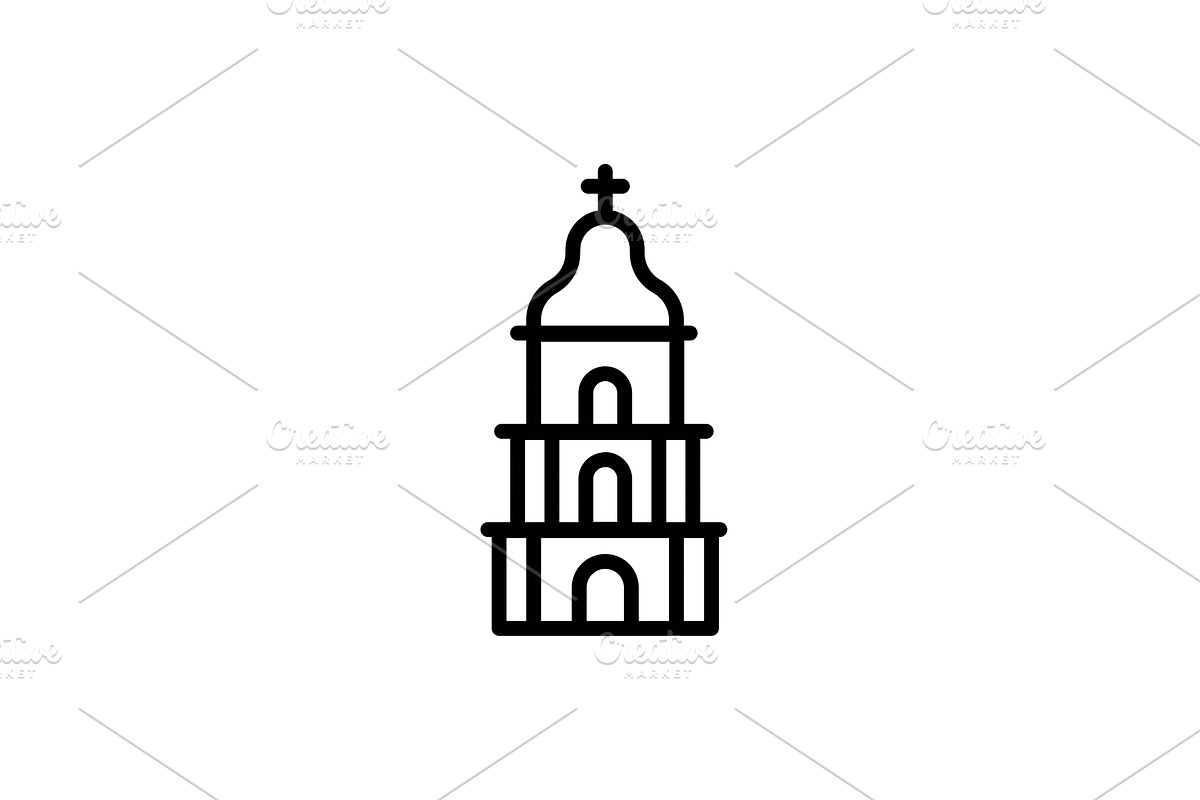 Sophia of Kyiv line color icon, a Person Illustration by Backwoods_studio