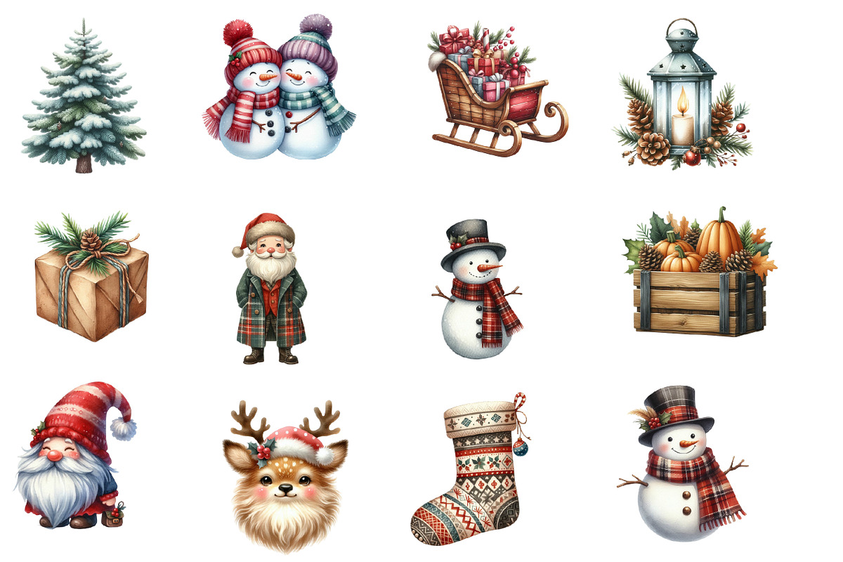 Rustic Christmas Clipart, an Illustration by Designworld (Photo 4 of 6)