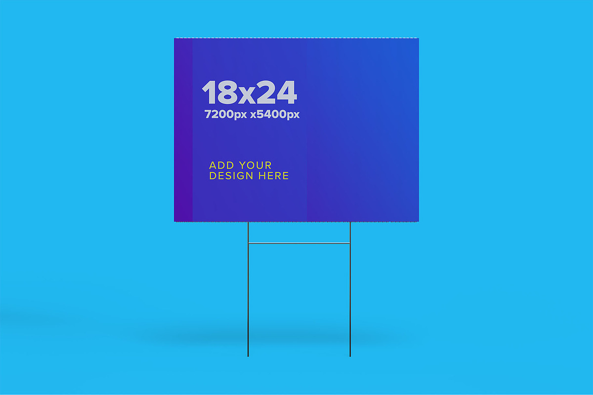 Corrugated Yard Sign Mockup