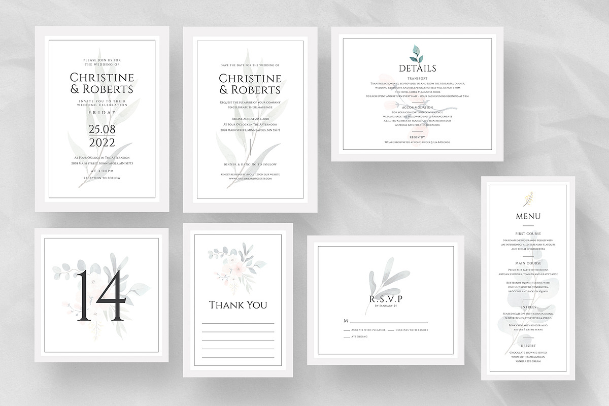 Minimalist Wedding Invitation Set, an Invitation Template by Theme Weavers (Photo 5 of 5)