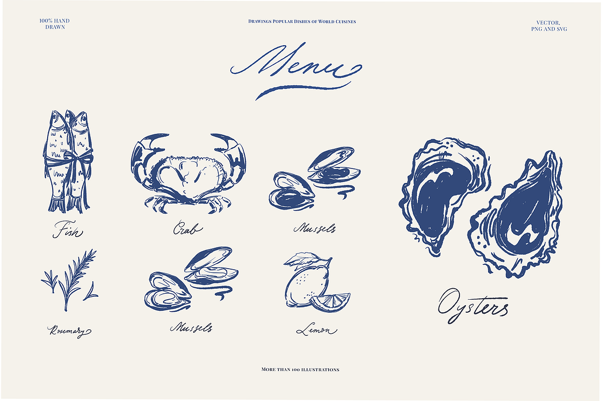 Hand Drawn Food & Menu Illustration, a Food Illustration by Summer Nightingale Art (Photo 3 of 16)