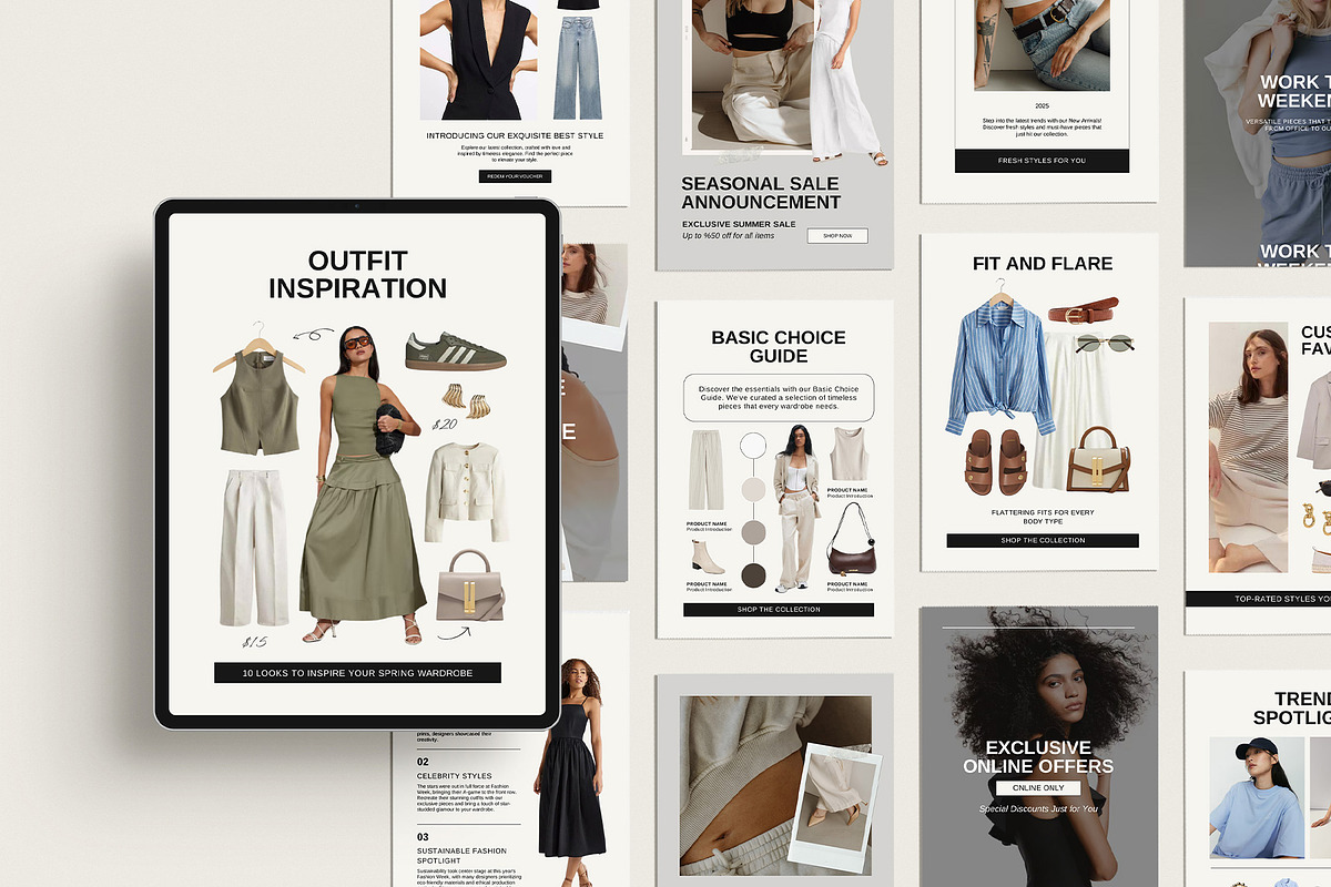 20 Fashion Email Canva Template, an Email Template by Amaré Creative (Photo 1 of 7)