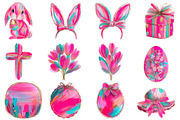 Pastel Brushstroke Easter Sublimatio, an Illustration by Designworld (Thumbnail 3 of 4)