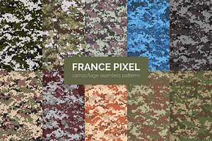 France Pixel Camouflage Patterns