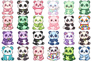 Cute Panda Clipart, an Animal Illustration by Forhadx5 (Thumbnail 4 of 9)