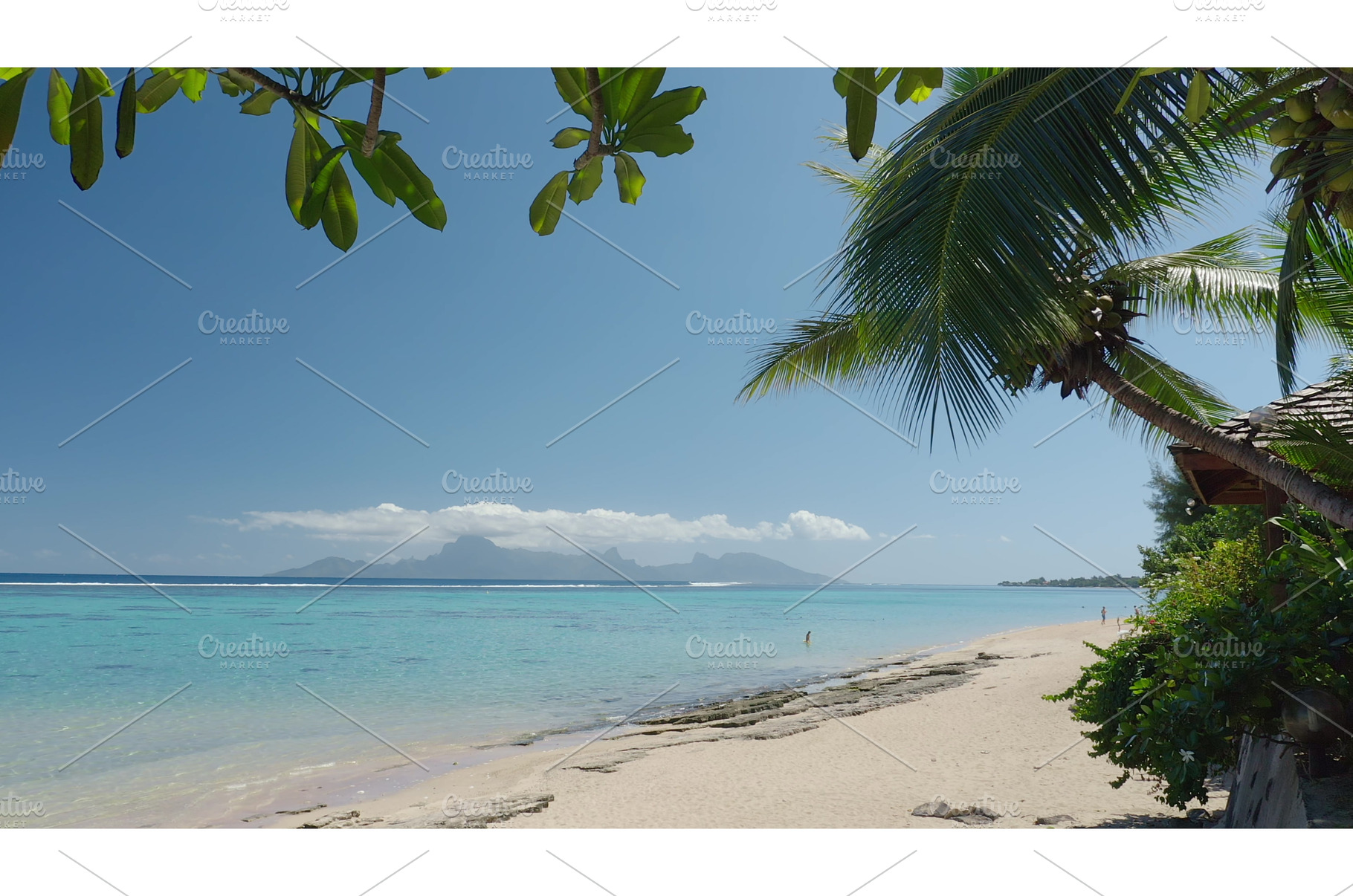 Moorea island emerging from the, a Nature Photo by Goinyk