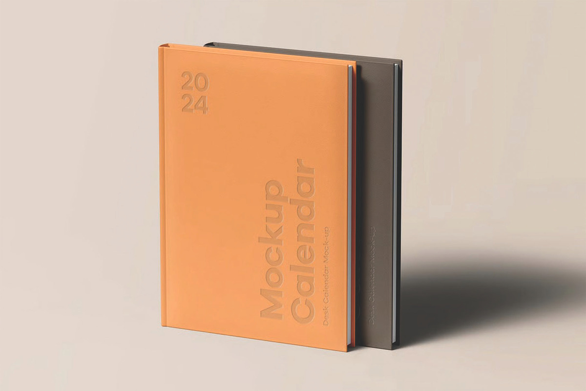 Calendar Book Cover Mockup, an Advertising Mockup by DesignRushMarket (Photo 3 of 13)