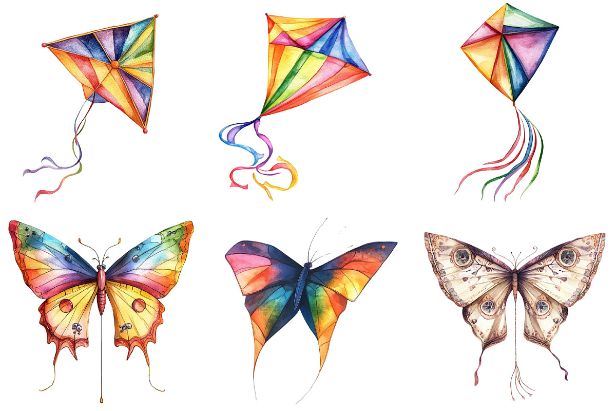 Beautiful Kite Clipart Bundle, an Illustration by Pixels.Craft (Photo 9 of 9)