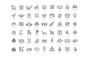 Gardening and landscaping icons, an Outline Icon by Tettygreen