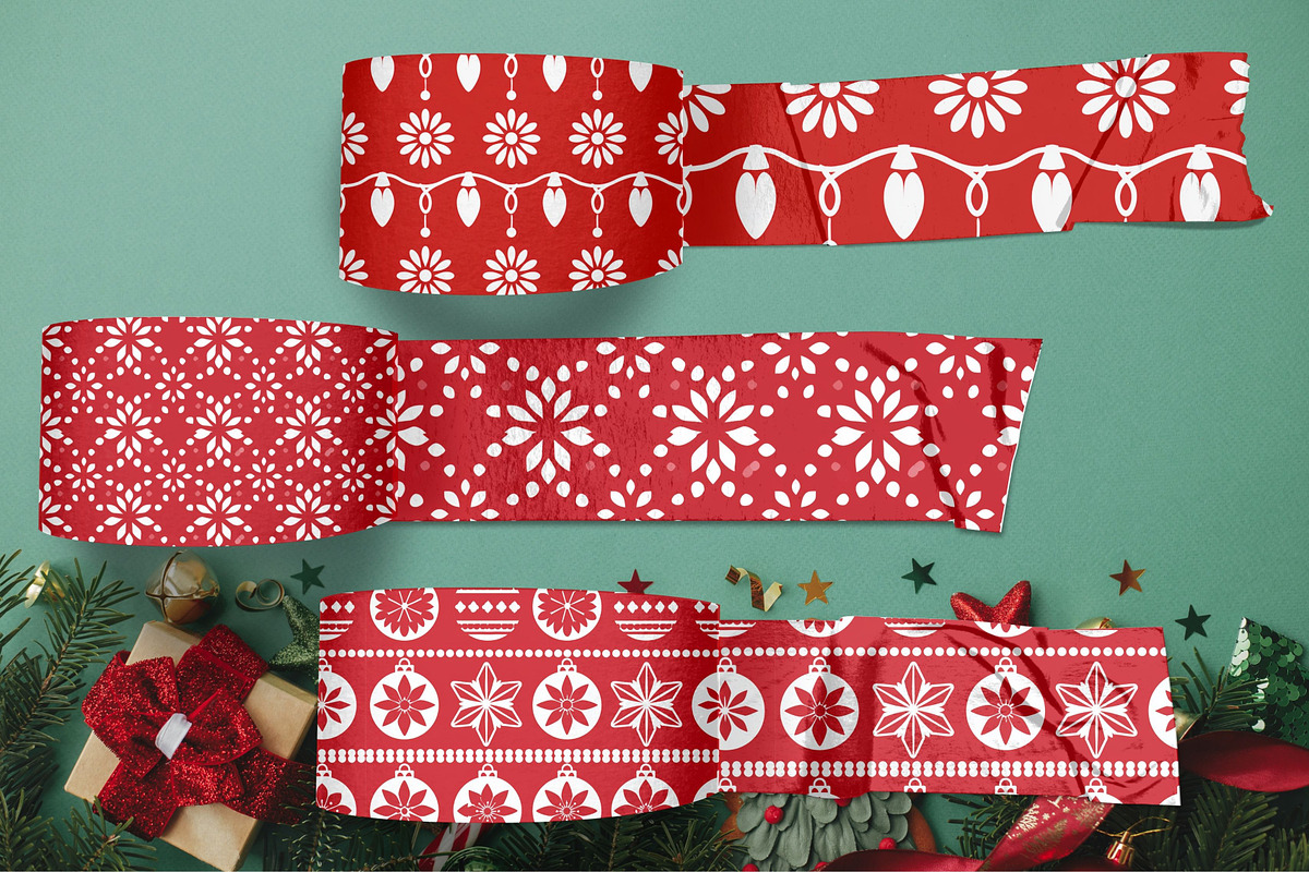 Scandinavian Folk Art Christmas, a Pattern Graphic by Pattern Whimsy (Photo 2 of 10)