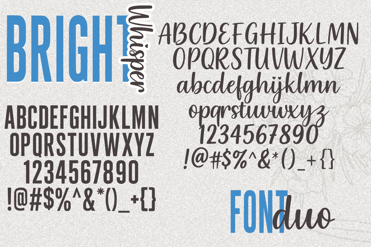 Bright Whisper Modern Font Duo Sans, a Sans Serif Font by cocodesign (Photo 7 of 7)