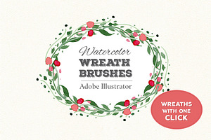 Wreath Brushes for Illustrator