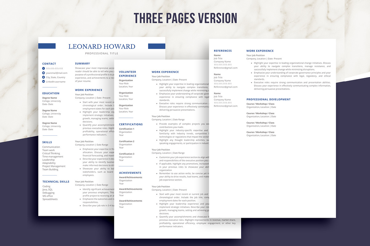 Resume Template for word - Modern, a Resume Template by aivos (Photo 4 of 7)