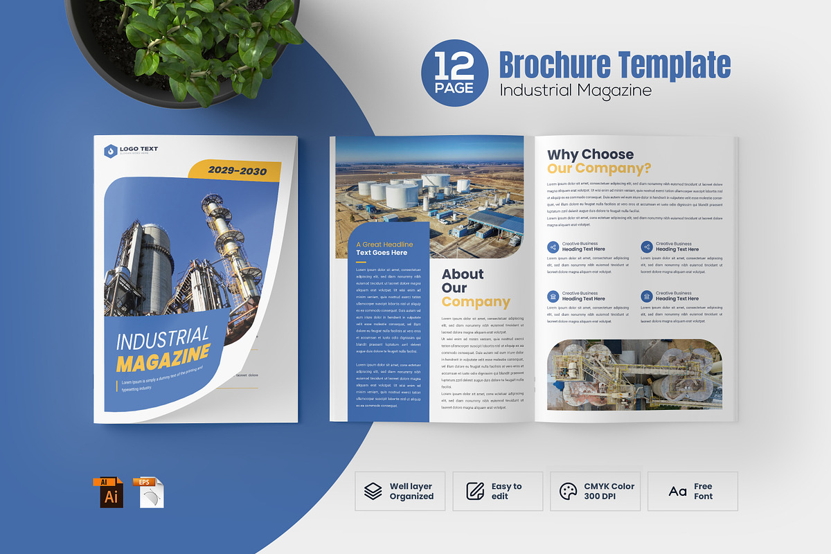 Business Magazine Brochure Template, a Brochure Template by zahidhossainalif (Photo 1 of 9)