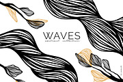 WAVES. Abstract line art drawing, an Object Graphic by AnMark (Thumbnail 1 of 13)