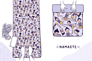 30 Yoga Poses, a Healthcare Illustration by Apolinarias Art (Thumbnail 7 of 9)