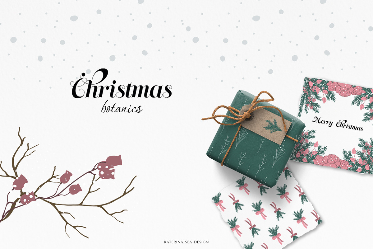 Christmas botanical collection, an Object Graphic by Katerina.Sea.Design (Photo 1 of 6)