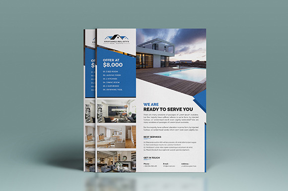 Real Estate Flyer Template, a Flyer Template by Pixelpick