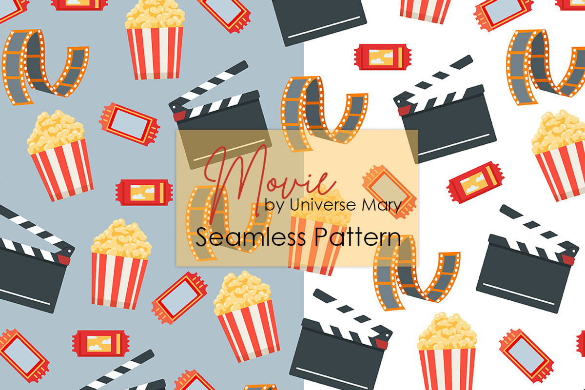 Cinema Movie Vector Clipart Set, a Person Illustration by Universe Mary (Photo 7 of 8)