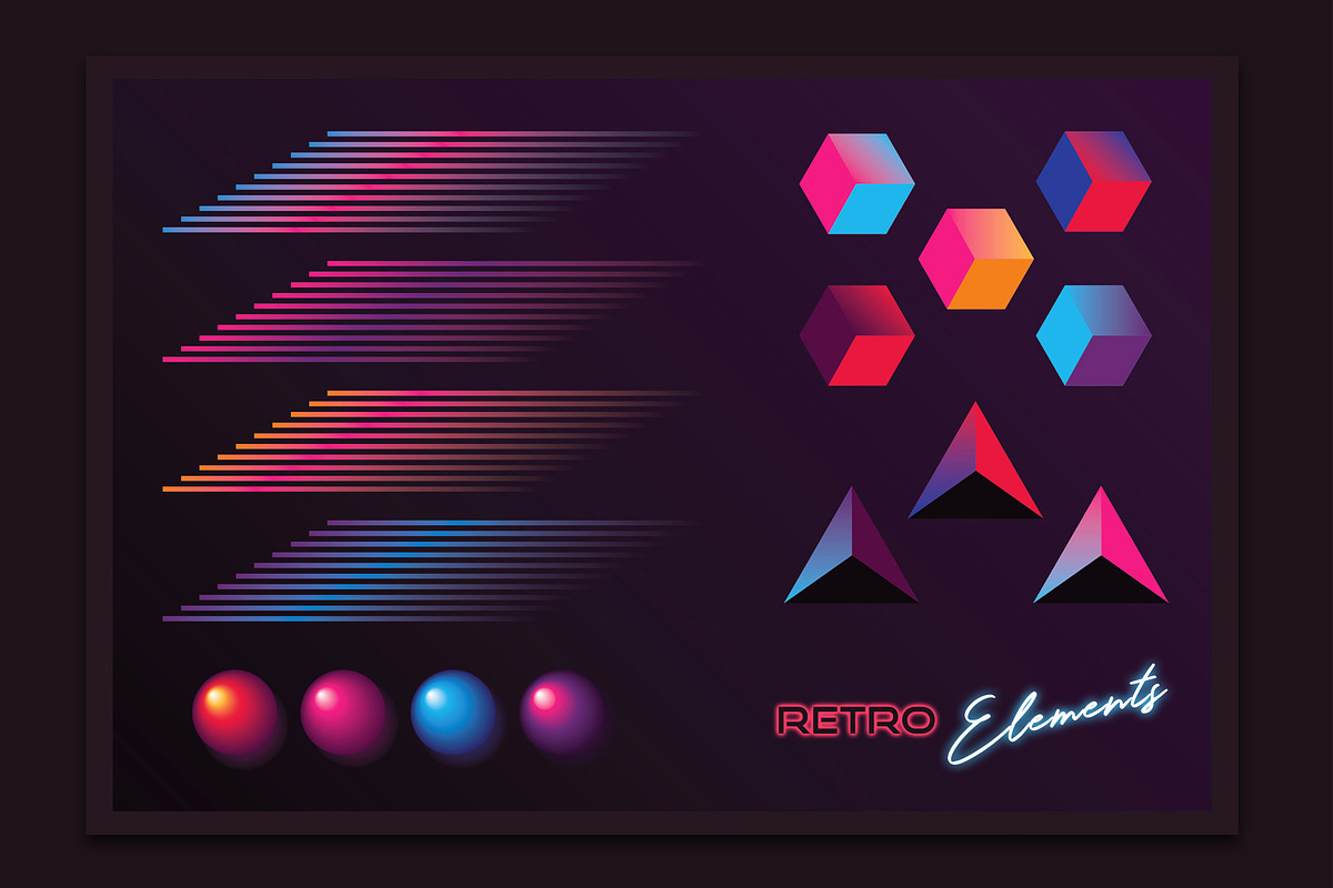 1980s Synthwave Toolkit, an Illustration by Polar Vectors (Photo 15 of 18)
