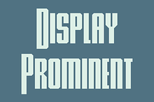 Display Prominent Font