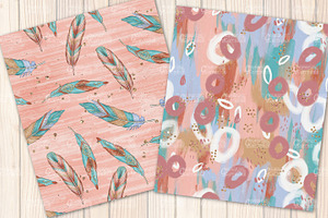 Boho Beach Seamless Pattern Bundle