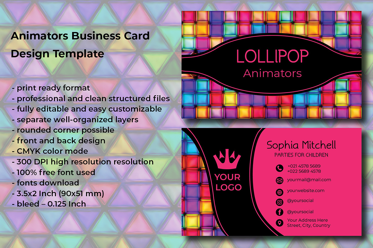 Animators Business Card Design, a Business Card Template by Kseniya-Omega (Photo 2 of 4)
